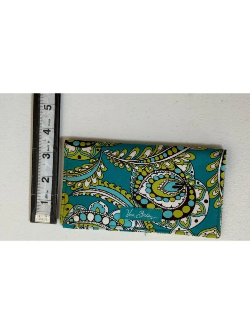 Vera Bradley Limes Up Checkbook Cover Quilted Wallet Retired Print Cotton - Picture 5 of 5